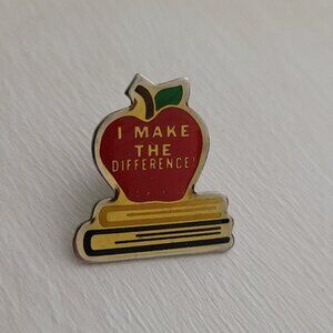 Teacher Education Apple Vintage Lapel Pin Tie Tack Brooch